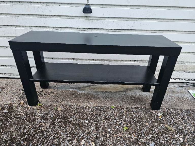 Black Coffee Table / TV Unit with Storage Shelf