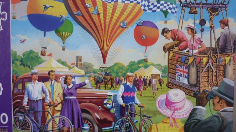 Corner Piece 1000 Piece puzzle "Vintage Balloons"