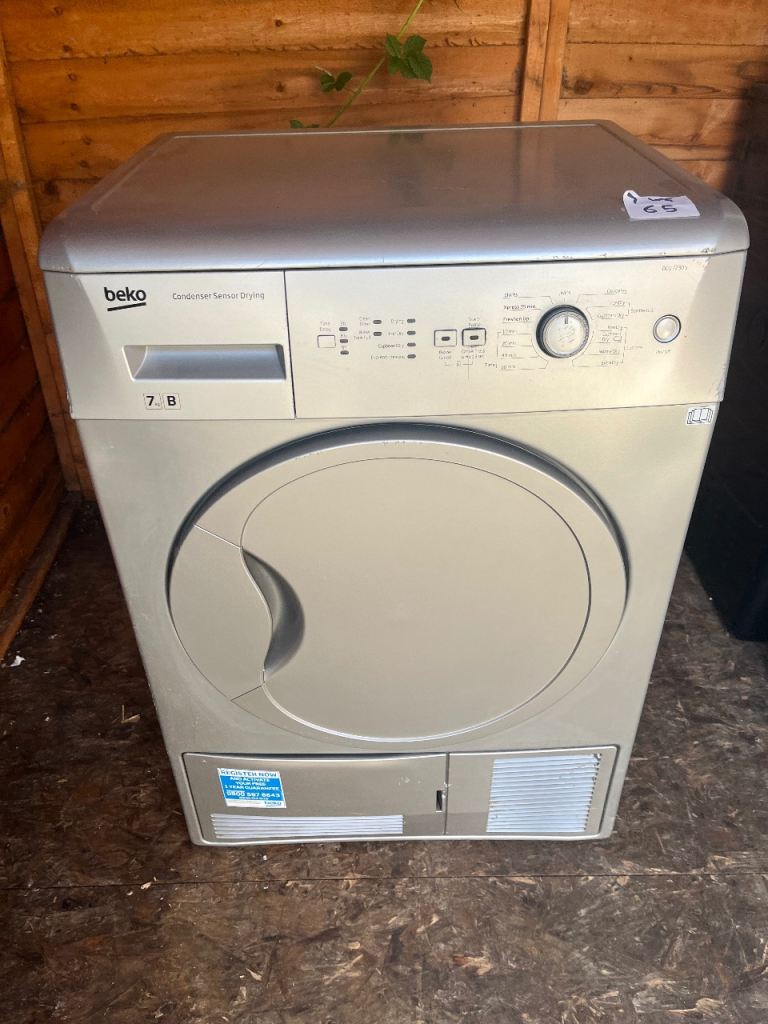Beko Condenser Sensor Drying Tumble Dryer - Silver, Good Condition