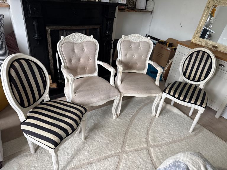 Shabby Chic dining room chairs 