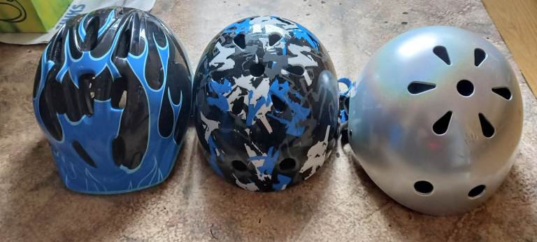 3 X BIKE HELMETS £3 Each ...