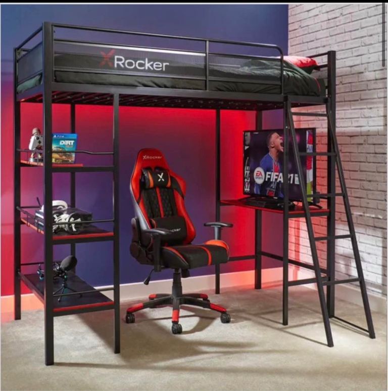 X rocker aging bunk bed 
