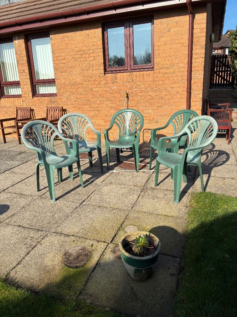 Plastic garden chairs