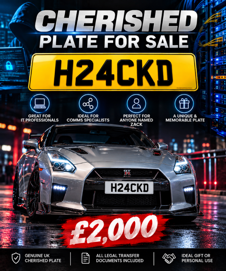 Private reg for sale "HACKED" "ZACK" H24CKD