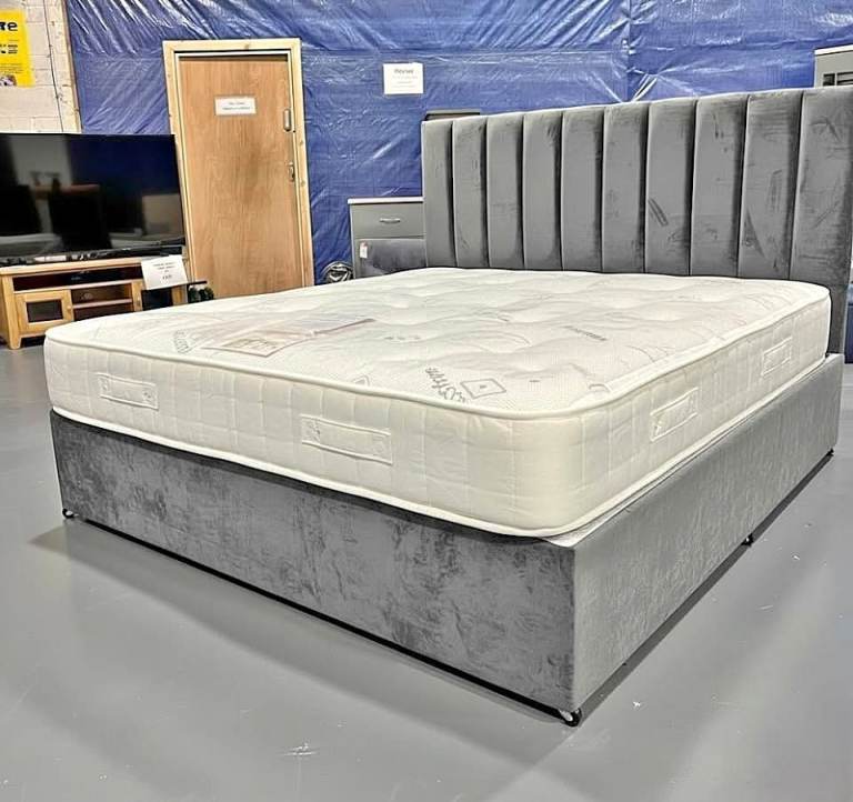 URBAN COMFORT || Divan 5FT King Size Bed Base With Mattress & optional storage || GET IT TODAY