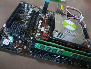 motherboard good working order with cpu memory etc