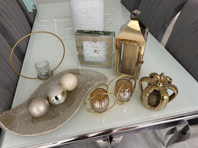 Gold and Neutral Decorative Home Accessories Set 