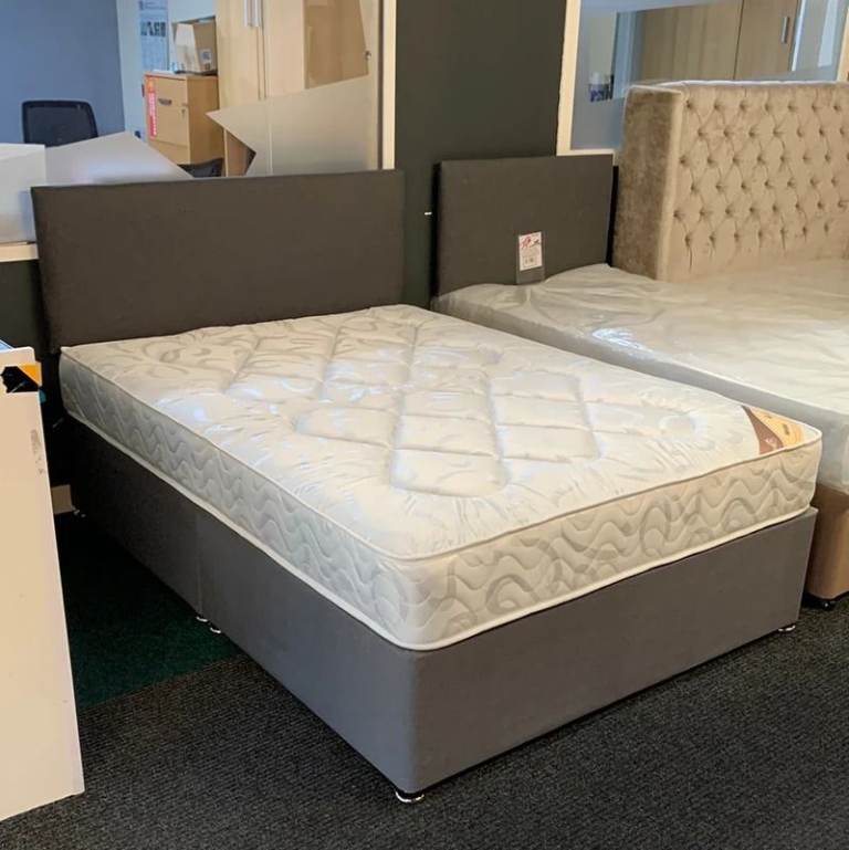 Free Delivery Available - 4Ft Small Double Divan Bed And Mattress BRAND NEW Same day delivery C O D