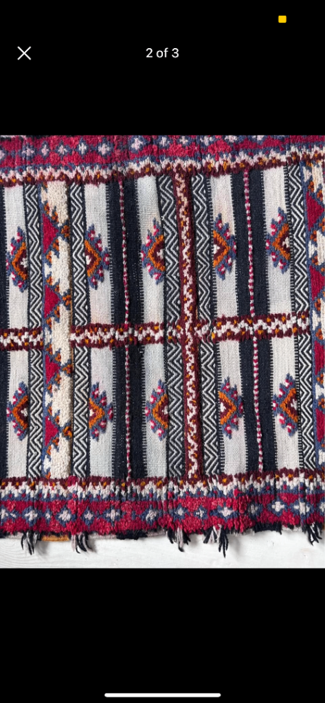 Moroccan rug hand stitched berber
