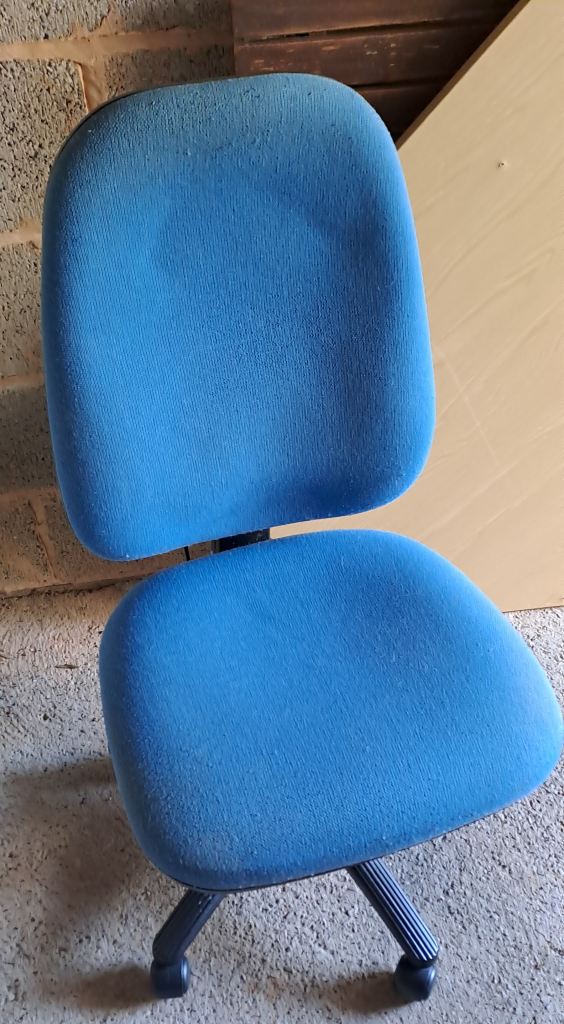 Blue office revolving chair