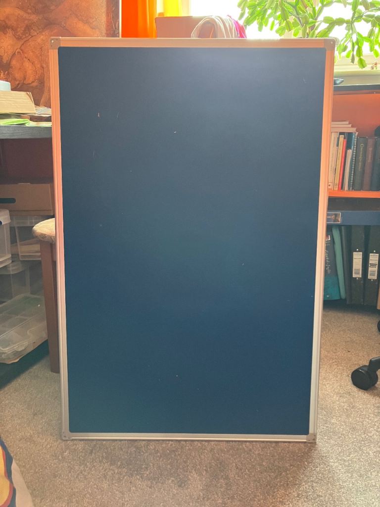 Notice board in blue