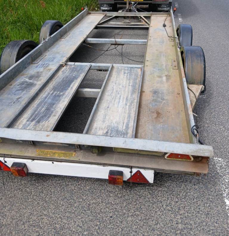 Car trailer.  Car transporter trailer 