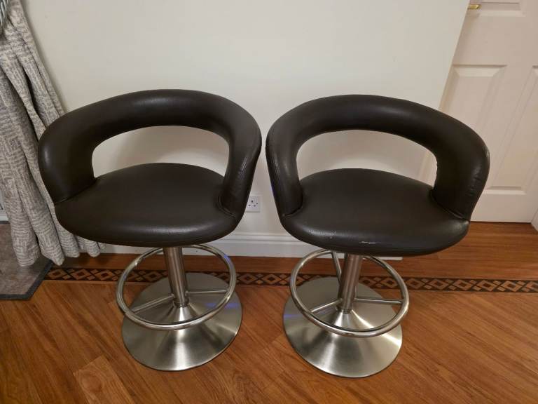 Faux leather bar stools