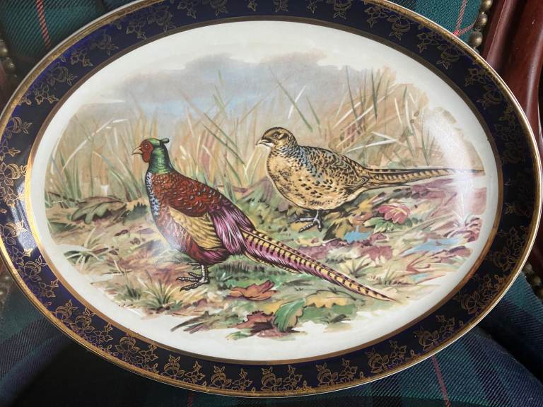 Falconware Vintage Plate Depicting Game Birds.