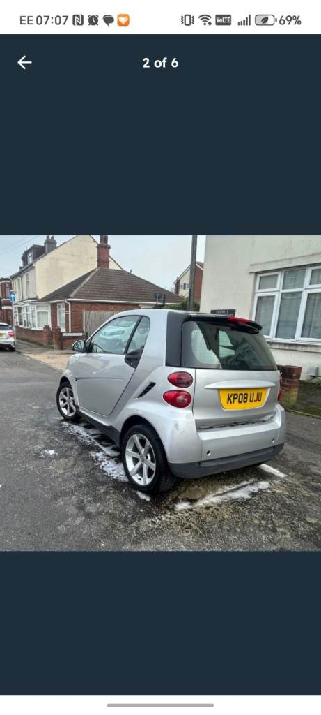 Smart, FORTWO COUPE, Coupe, 2008, Semi-Auto, 999 (cc), 2 doors