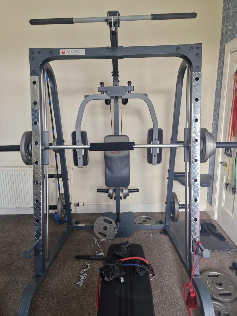 Marcy Smith Machine Multi Gym with Olympic Weights and Benches