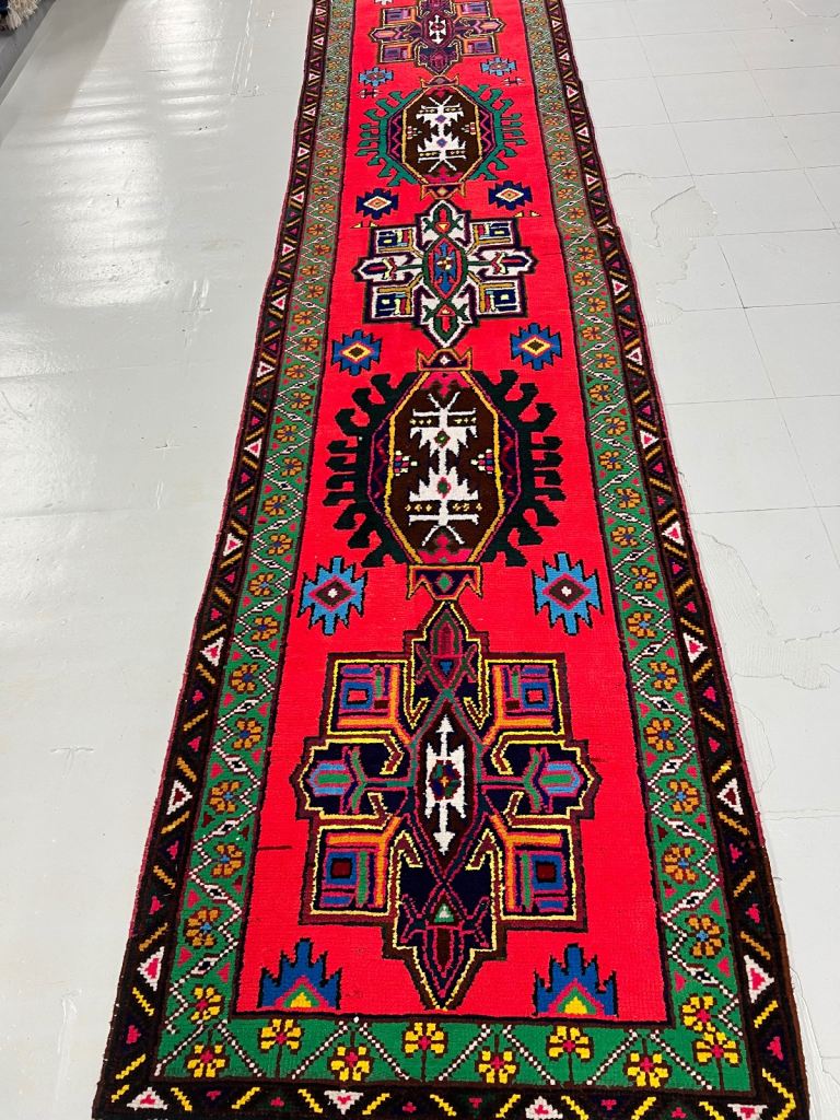 Turkish rug runner HERKI style 