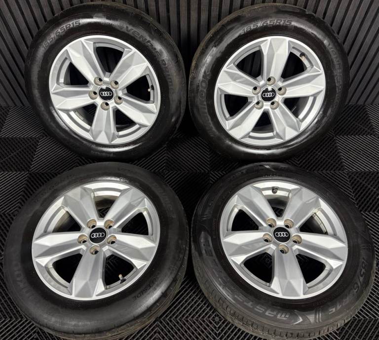 15'' GENUINE AUDI A1 5 SPOKE NEW MODEL ALLOY WHEELS ALLOYS TYRES