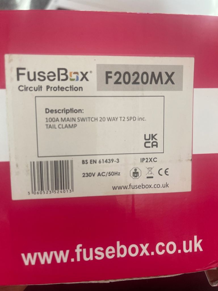 FUSEBOX F2020MX 20 WAY CONSUMER BOX