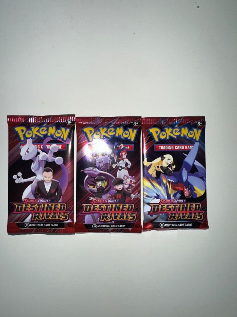 Pokemon Scarlet & Violet Destined Rivals Trading Card Game Packs x3