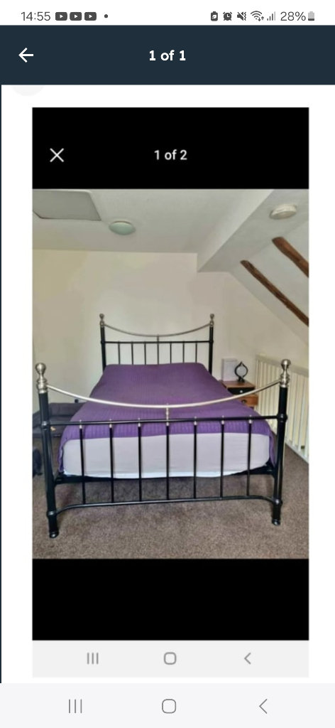 Dreams  cast iron metal king size bed frame 