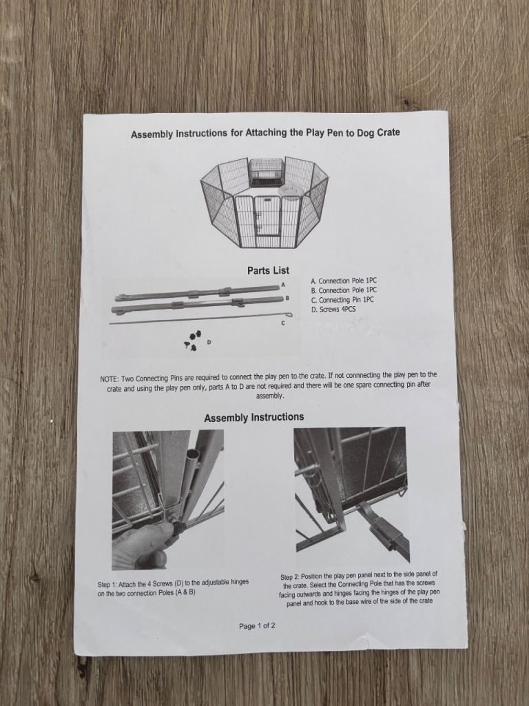 Lords and Labradors Puppy play pen and crate extension £55