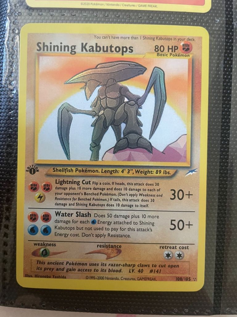 Pokemon vintage shining kabutops