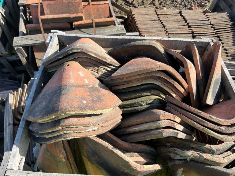 Reclaimed hip roof tiles