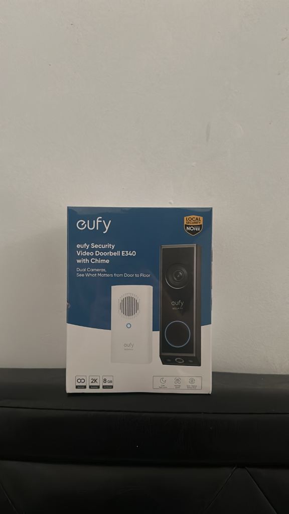 Eufy Security Video Doorbell E340 with Chime – No Monthly Fees (New / Sealed)