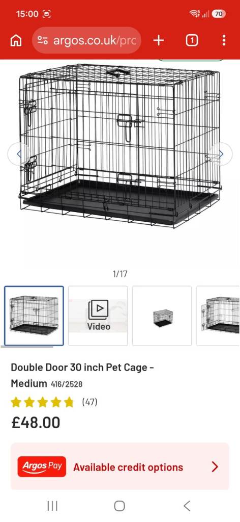 30 inch Medium Dog Crate with mat and cover 