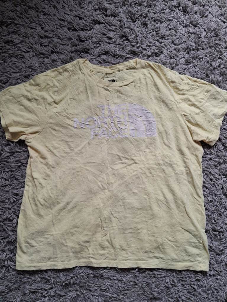 The North Face Big Logo Graphic Tee - Light Yellow - L
