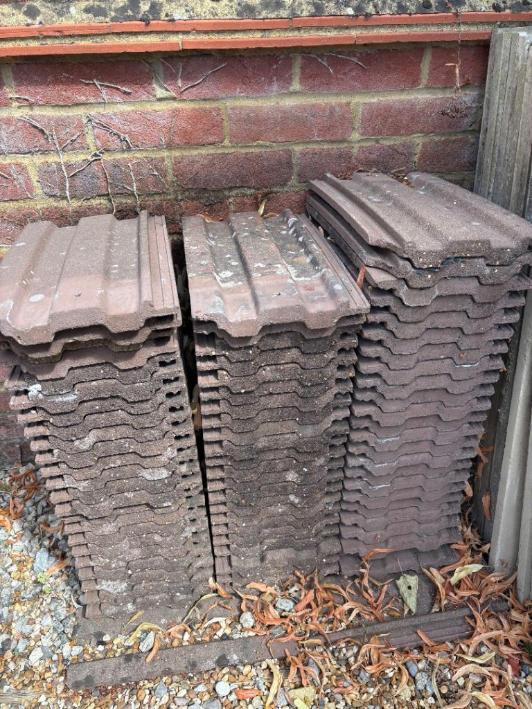 Used Roof Tiles - Brown, Good Condition