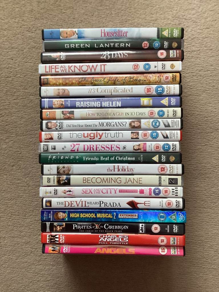 Lot of 20 DVDs family movies, comedy, drama, romcoms, disney, meryl streep, charlie's angels, xmas