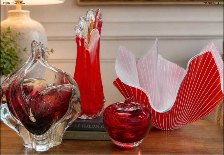 Vintage Art Glass Collection - Murano Style (Red/Cranberry)