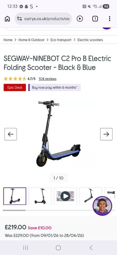 Segway 9 bot electric scooter