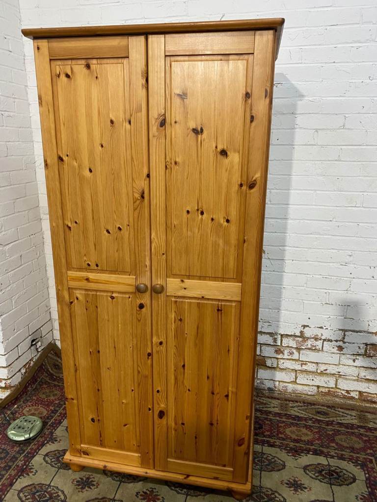 Pine Two Door Assemble Wardrobe
