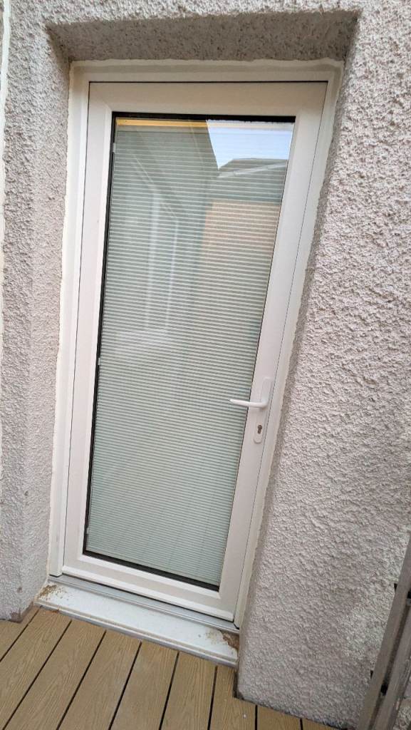 White UPVC French Patio Door with Clear Glass – Good Condition