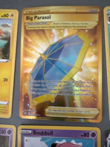 big parasol pokemon card price 199/189 Swsh03: Darkness Ablaze for sale variation to centering big parasol pokemon card price