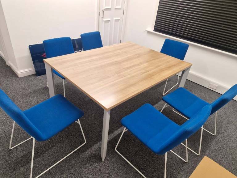 Meeting room boardroom table and 6 chair set (3 available) £399 each sets