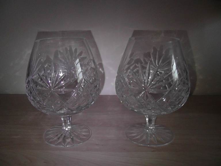 Stuart Crystal Brandy Glasses - "TEWKESBURY" Pattern