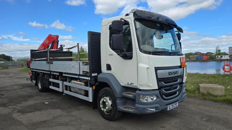 2020 DAF LF230 FA 16 Tonne Dropside Rear FASSI F135 Hook Crane