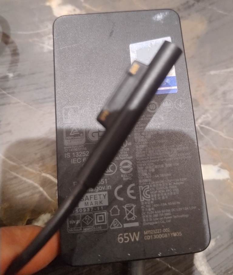 Microsoft surface  Charger 65W with UK Plug – Good Condition
