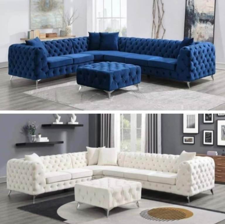 Ashton Chesterfield   3 2 Seater Sofa L Shape Sofa With Cushion 