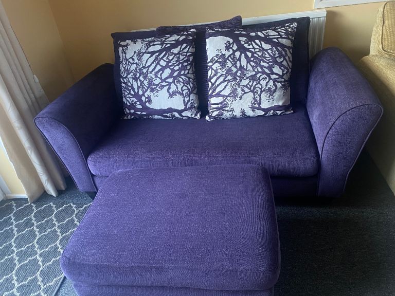 DFS 2 SEATER SOFA + FOOTSTOOL VGC - DELIVERY AVAILABLE 