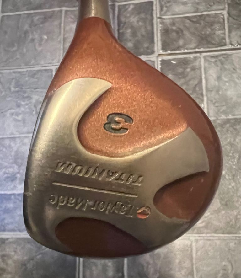 TAYLORMADE TITANIUM 3 WOOD DRIVER R 80 PLUS R/H BUBBLE SHAFT 43 INCHES