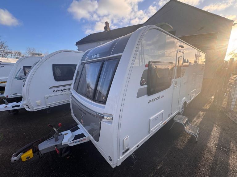 ELDDIS AVANTE 554 2019 MODEL 4 BERTH FIXED ISLAND BED TOURING CARAVAN