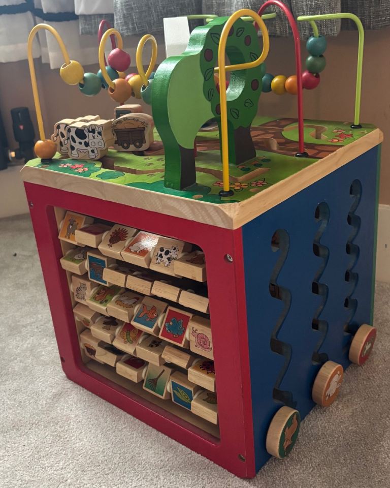 Battat Farm Wooden Activity Cube Assortment