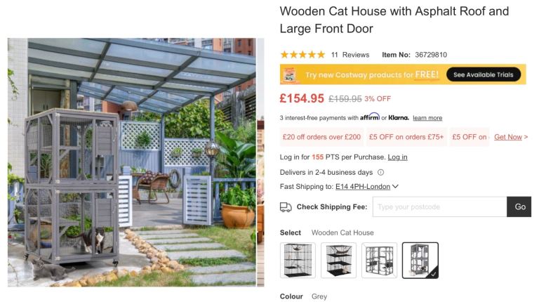 New outside inside pet cage