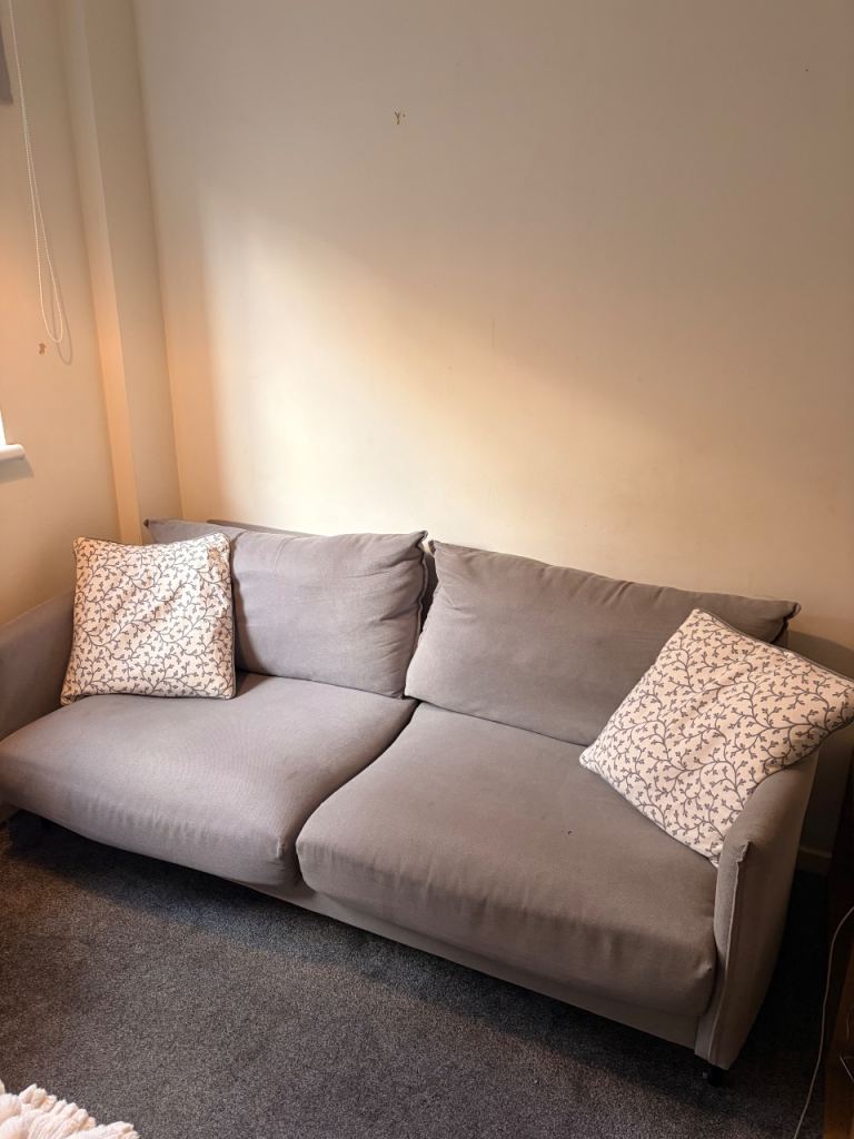 Grey Sofa for sale (pillows optional)