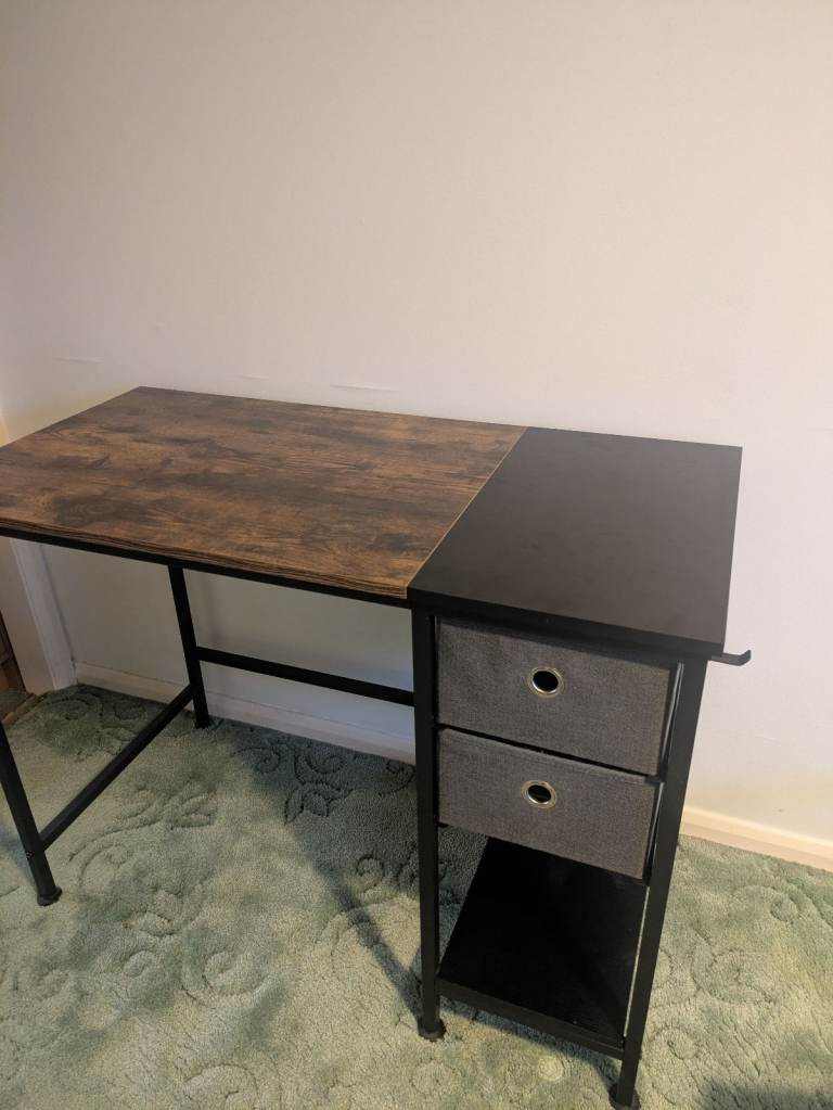 Small office desk, brown 